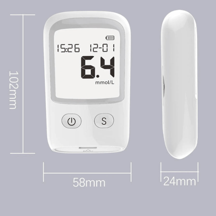 Glucose Monitor Kit – LCD Display, 25 Test Strips & 25 Lancets Included