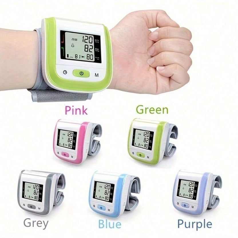 Sale 50% 🔥Digital Wrist Blood Pressure Monitor – LCD Screen, Voice, Portable Case