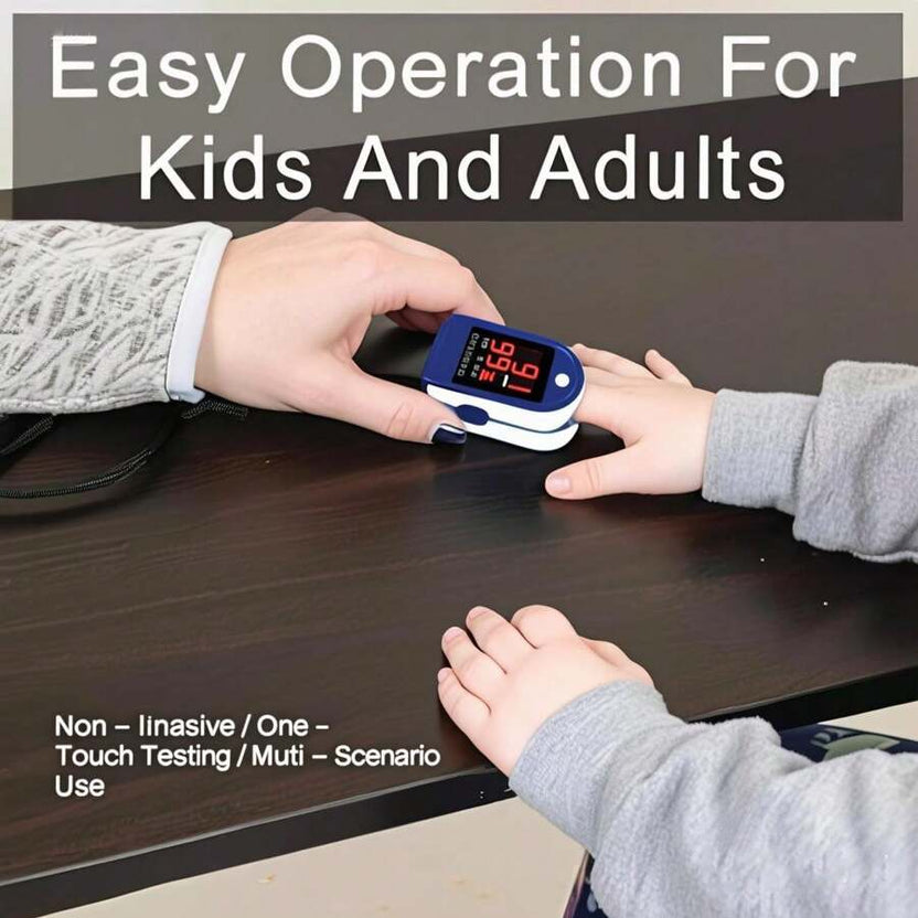 Fingertip Pulse Oximeter🔥 – Portable SpO2 & O2 Monitor for Home or Sport
